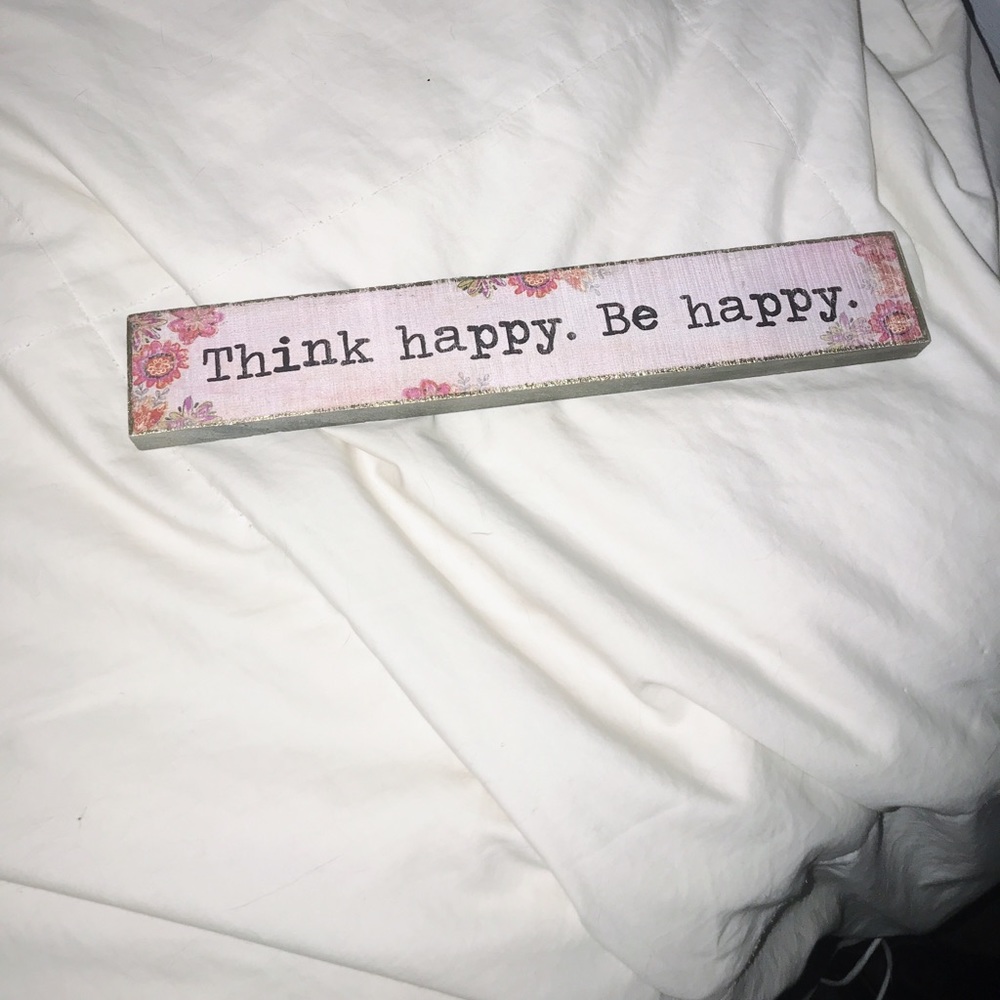 Be Happy Wood Plaque